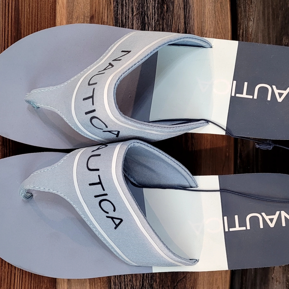 Nautica Blue and White Sandals